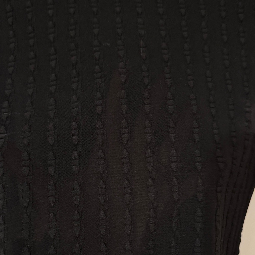 Commense Black Sheer Turtleneck Top - Picture 3 of 5